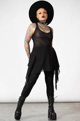 Killstar Liliths Blood Mesh Tunic Vest