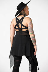 Killstar Liliths Blood Mesh Tunic Vest