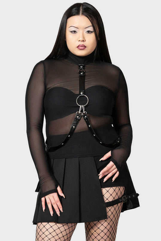 Killstar Mock Widow Mesh Top
