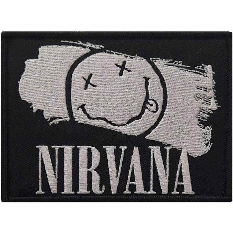 Nirvana Happy Face Paint Woven Patch
