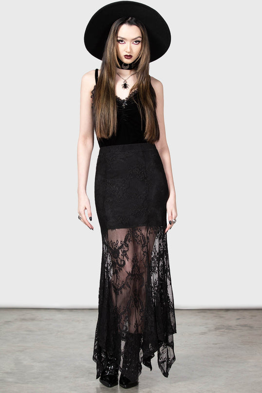 Killstar Rosa Lace Maxi Skirt