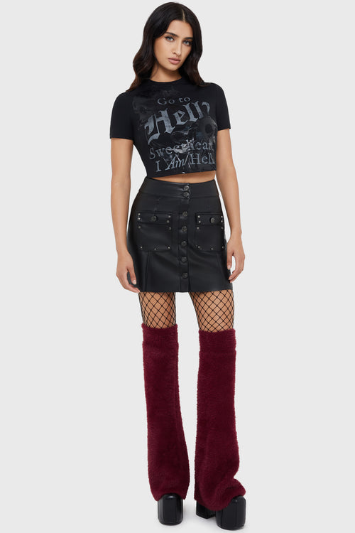 Killstar Velvet Frame Skirt