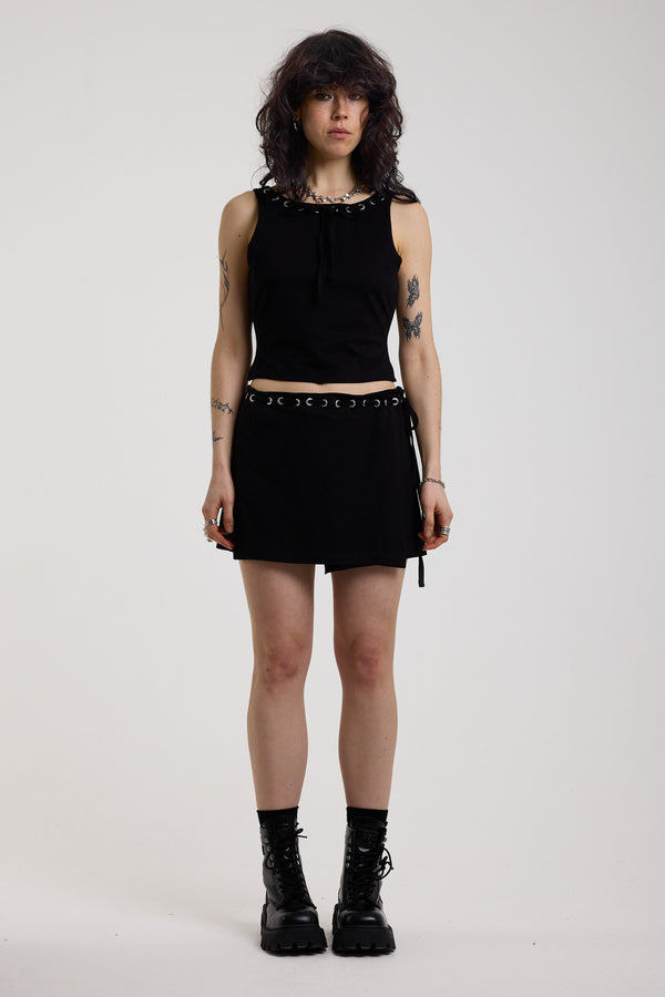 The Ragged Priest Bind Mini Wrap Skirt