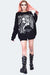 Jawbreaker Printed Oversized Sweater | Black