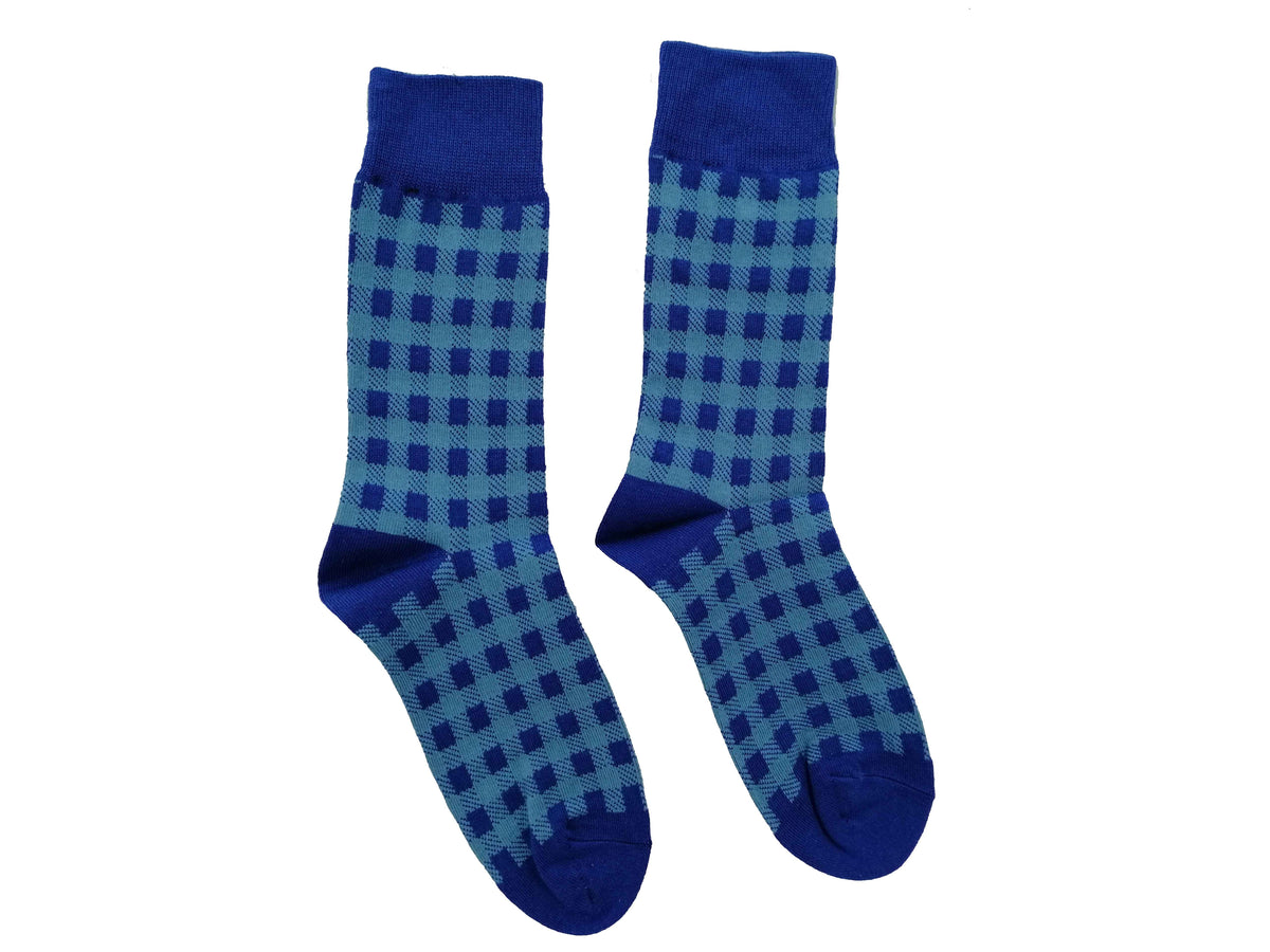Maverix Essentials Chequered Blue Socks