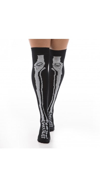 Pamela Mann OTK Socks | Skeleton Bone