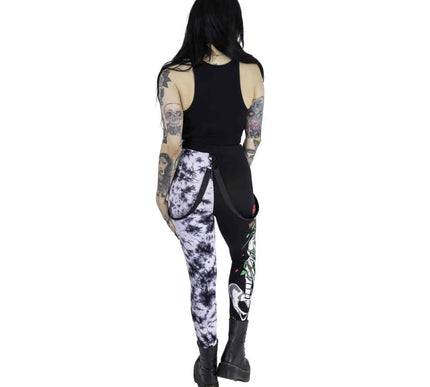 Vixxsin Garden Skull Leggings | Grey / Black