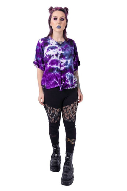 Innocent Romilly Top | Purple / Black Tie dye