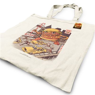 Illustrata Tote Bag | Burgerzilla - Natural