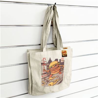 Illustrata Tote Bag | Burgerzilla - Natural