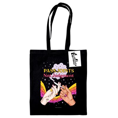 Letter Shoppe Tote Bag | Pass Joints Not Judgement
