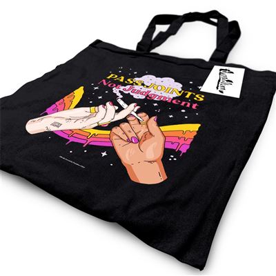 Letter Shoppe Tote Bag | Pass Joints Not Judgement