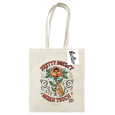 Letter Shoppe Tote Bag | Pretty Doesnt Mean Touch