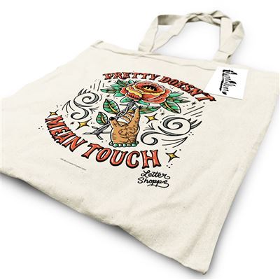 Letter Shoppe Tote Bag | Pretty Doesnt Mean Touch