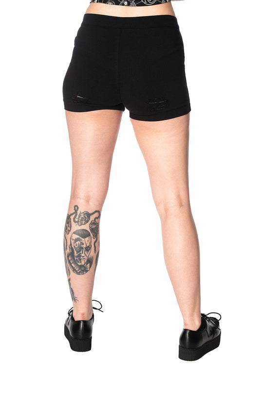 Banned Apparel Trashed & Ragged Short | Black