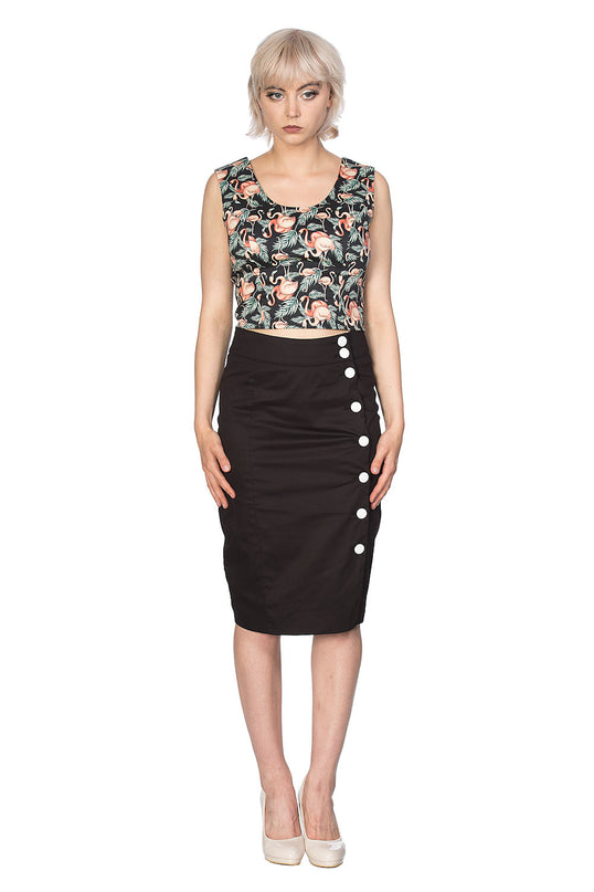Banned Apparel Flamingo Honnie Crop Top