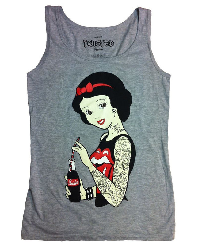 Twisted Apparel Rockabilly Snow Vest Top
