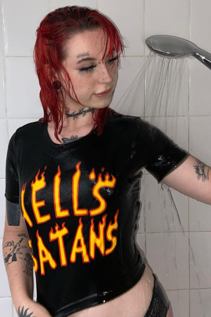 Twisted Apparel Hells Satans Cropped T-Shirt
