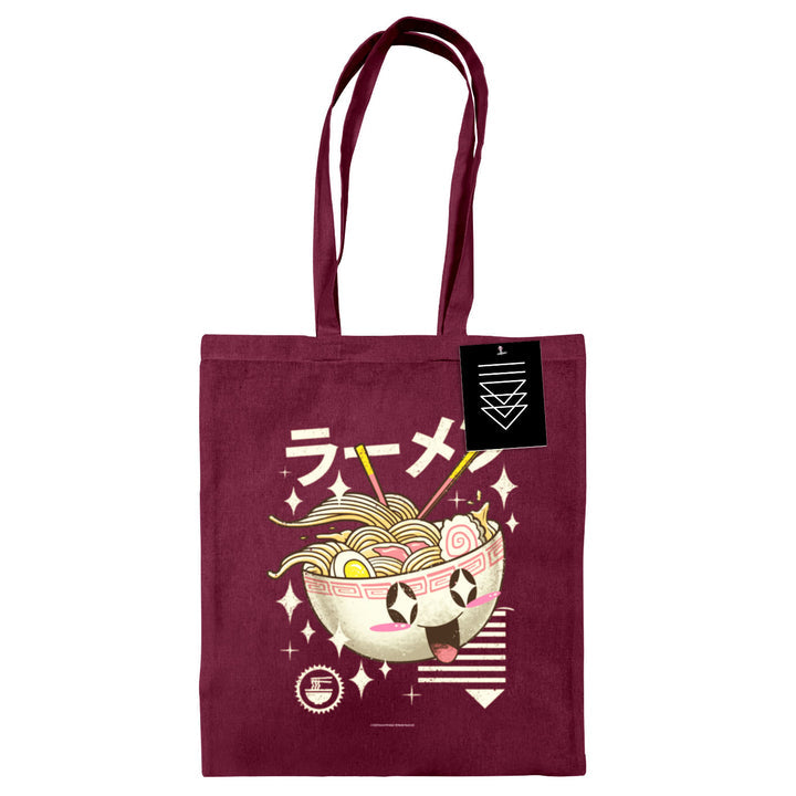 Vincent Trinidad Kawaii Ramen Tote Bag | Maroon
