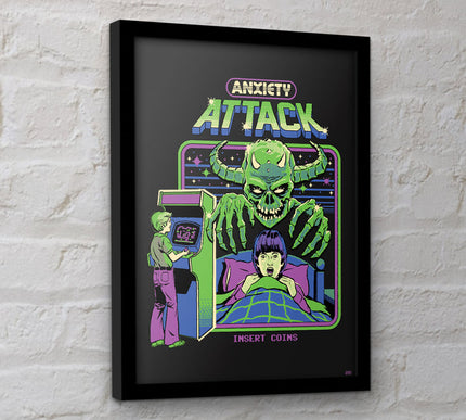 Steven Rhodes Anxiety Attack Framed Print