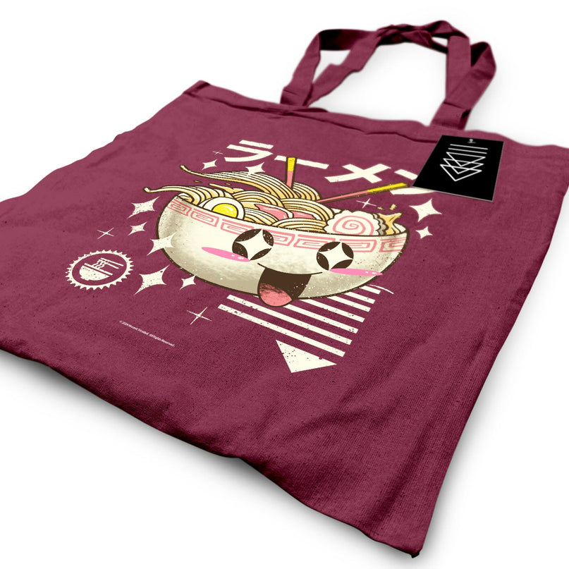 Vincent Trinidad Kawaii Ramen Tote Bag | Maroon
