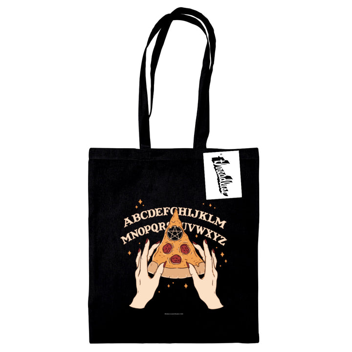 Thiago Correa Ouija Pizza Tote Bag | Black