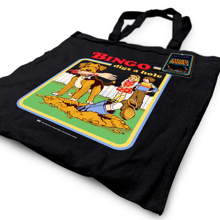 Steven Rhodes Tote Bag Bingo Digs A Hole
