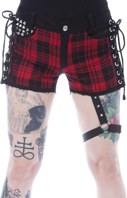 Heartless Ines Shorts | Black / Red Check