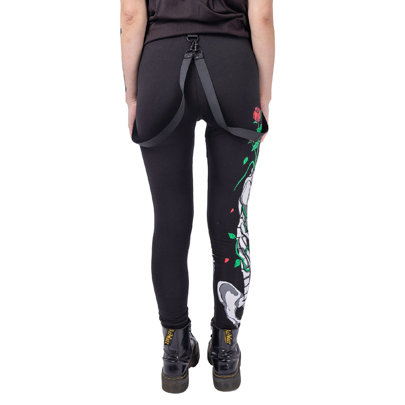 Vixxsin Garden Skull Leggings | Black