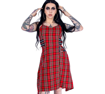 Heartless Kyla Dress | Red Tartan