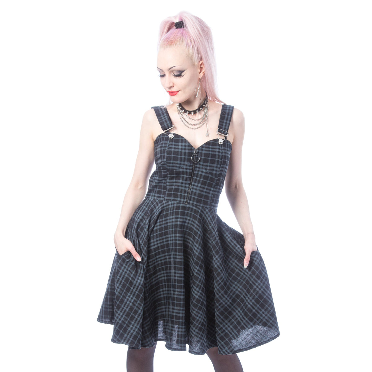 Heartless Zosia Dress | Grey Check