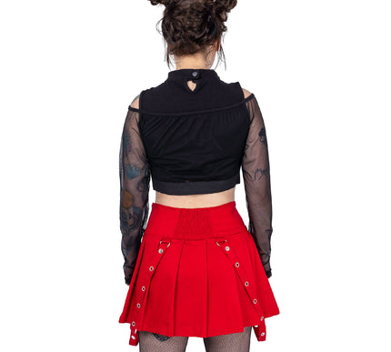 Poizen Industries Rebellious Skirt | Red