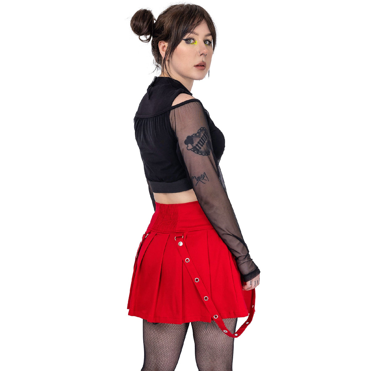 Poizen Industries Rebellious Skirt | Red