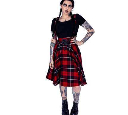 Chemical Black Seneca Skirt | Red Check