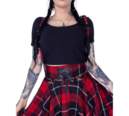 Chemical Black Seneca Skirt | Red Check