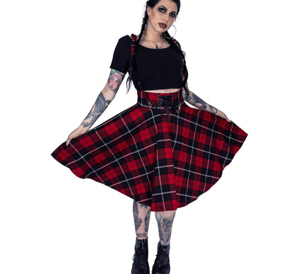 Chemical Black Seneca Skirt | Red Check