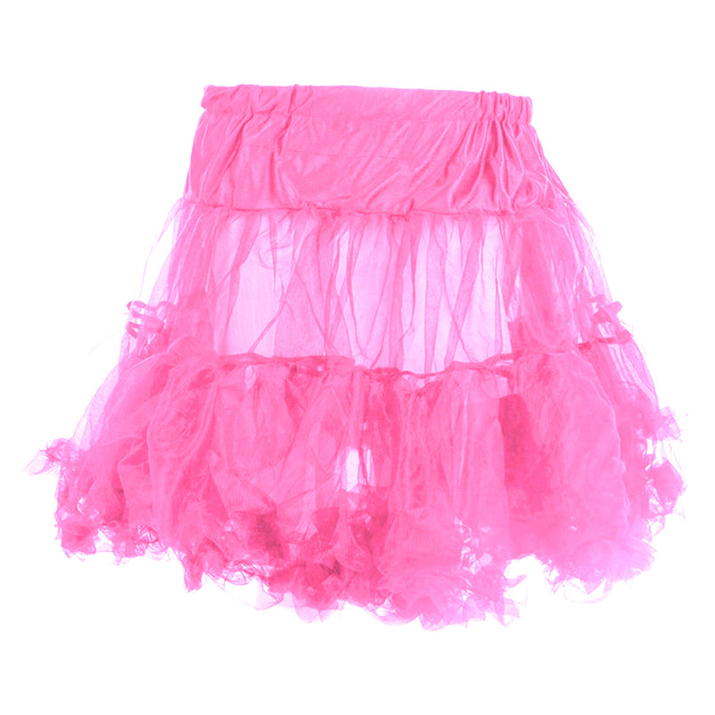 Poizen Industries Chor Midi Petitcoat Skirt | Dark pink