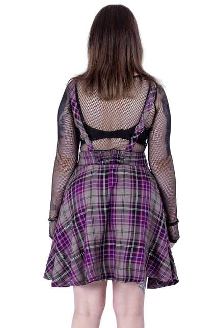Rockabella Maeve Pinafore Dress | Grey / Purple Check