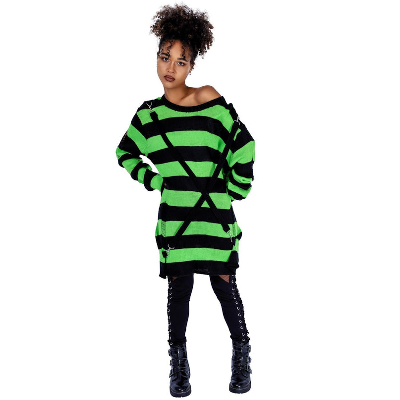 Heartless Oriana jumper | Green / Black