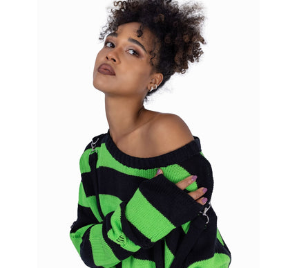 Heartless Oriana jumper | Green / Black