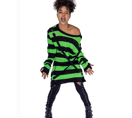 Heartless Oriana jumper | Green / Black