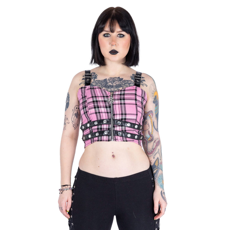 Vixxsin Thyra Top | Pink Check
