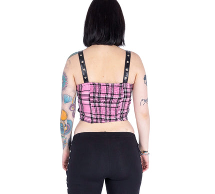 Vixxsin Thyra Top | Pink Check