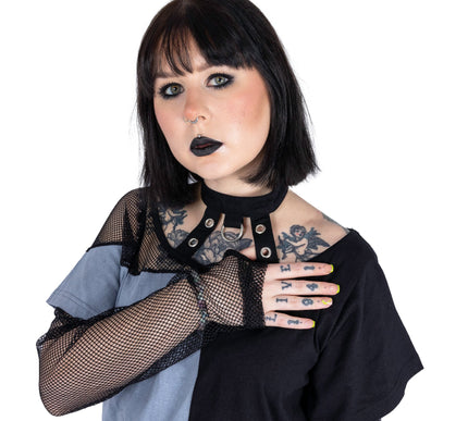 Vixxsin Veda Top | Black / grey