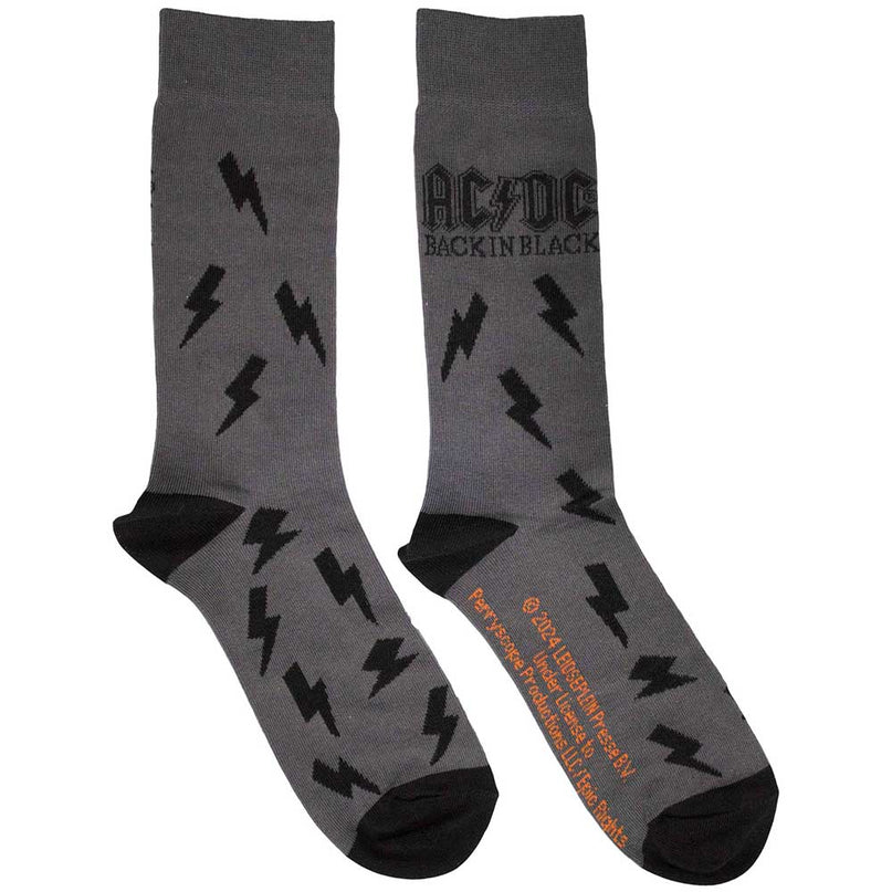 AC/DC Socks | Back In Black Bolts