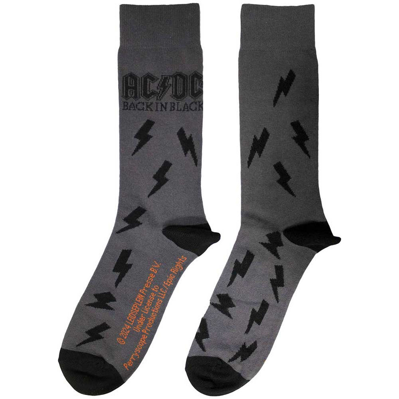 AC/DC Socks | Back In Black Bolts