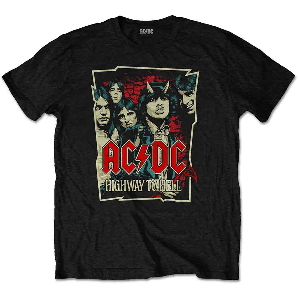 AC/DC Highway To Hell Sketch T-Shirt | Black