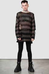 Killstar Ash Distress Knit Sweater