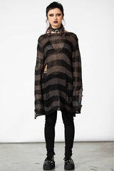 Killstar Ash Distress Knit Sweater