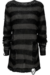 Killstar Ash Distress Knit Sweater